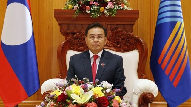 老挝国会主席赛宋蓬·丰威汉。（图片来源：越通社）