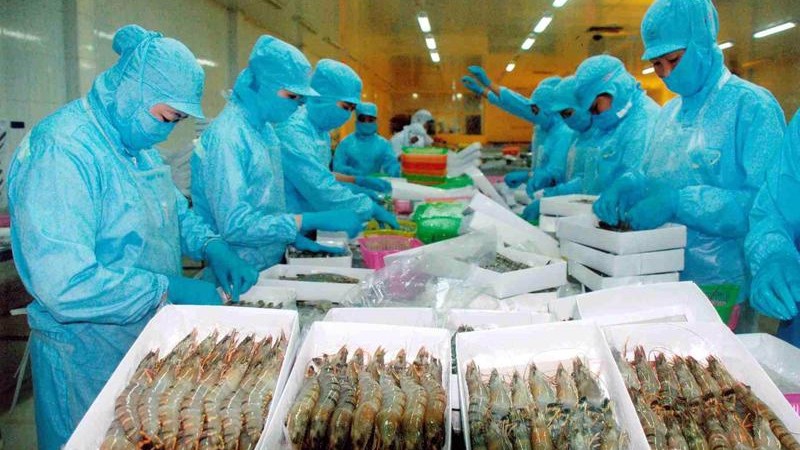 附图：2021年越南虾类出口额可达39亿美元。