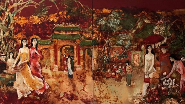 画家邓金龙的作品《春节》。