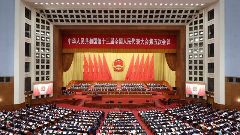 中国十三届全国人大五次会议开幕。（图源：新华社）