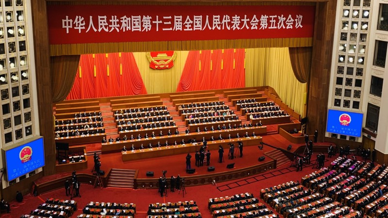 中国十三届全国人大五次会议闭幕会。（杜有兴 摄）