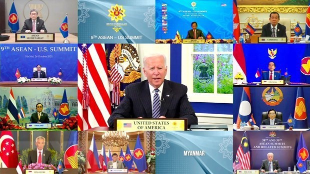 美国总统乔·拜登以线上形式出席第9届东盟美国峰会。（图片来源：AFP/越通社）