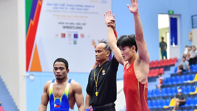 裴孟雄运动员在67公斤以下的体重级别中获胜。（图片来源：水原）