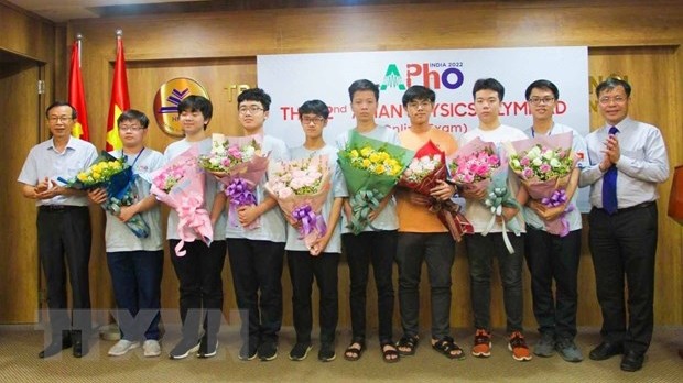 越南学生代表团在2022年亚洲物理奥林匹克竞赛全部获奖。