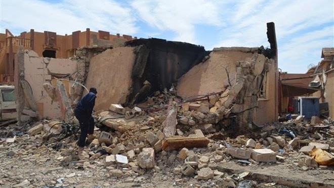 房屋在马里极端分子的袭击中被毁。（图片来源：法新社/越通社）